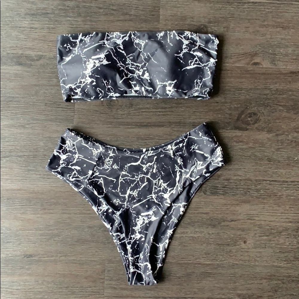 High Waisted Bikini - Marble Zaful, Large